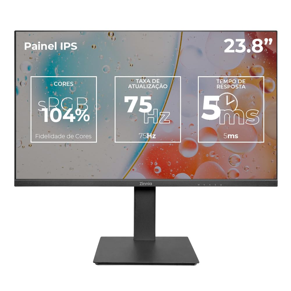 MONITOR ZINNIA DELFOS PRO 24, 24 POL, IPS, FHD, SRGB 104, 75HZ
